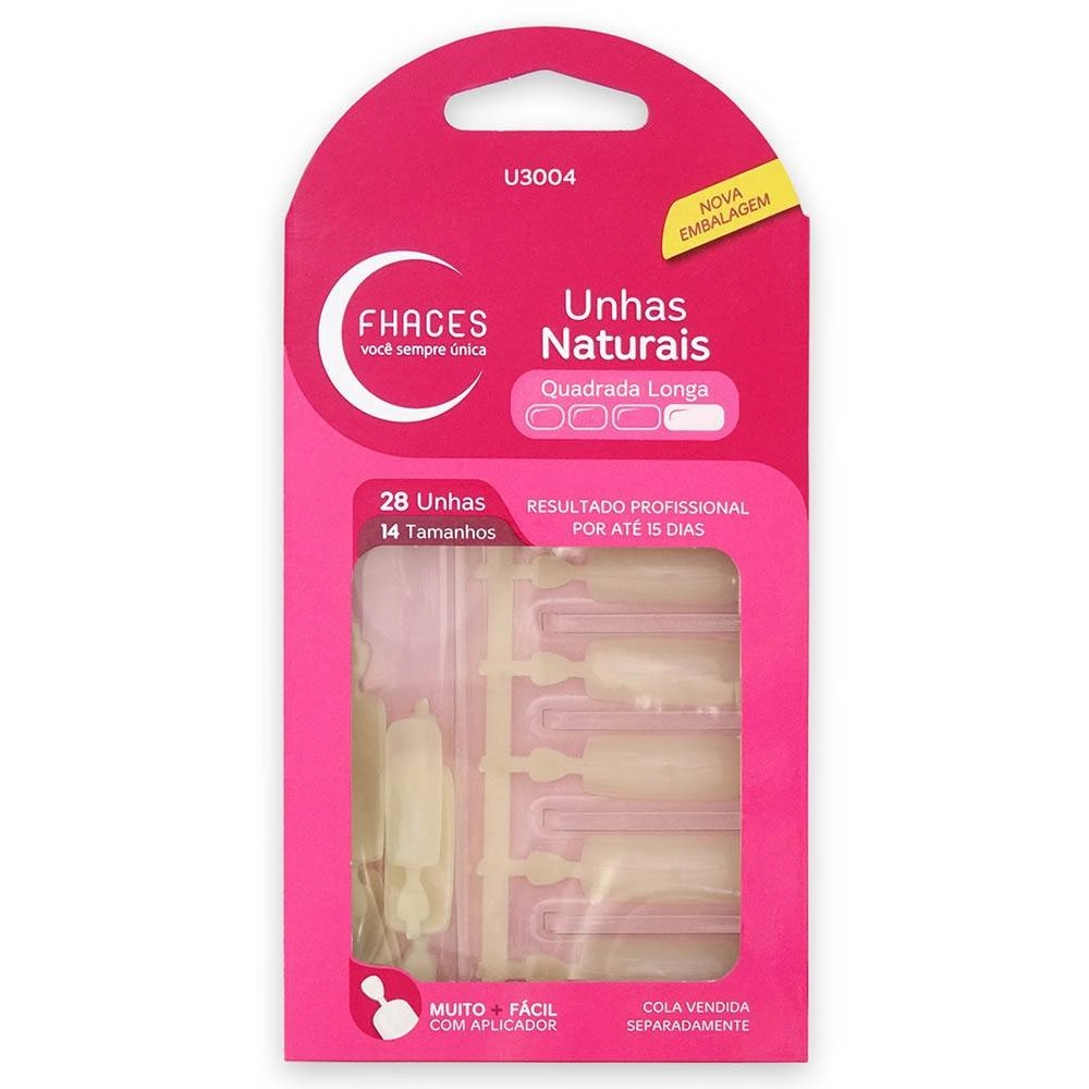 Unha Postica Fhaces Natural Executiva 28 Unid. 1un