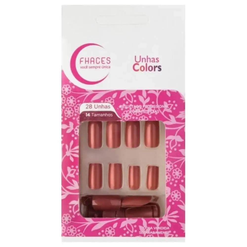 Unha Postica Fhaces Bronze Praia Colors 28un