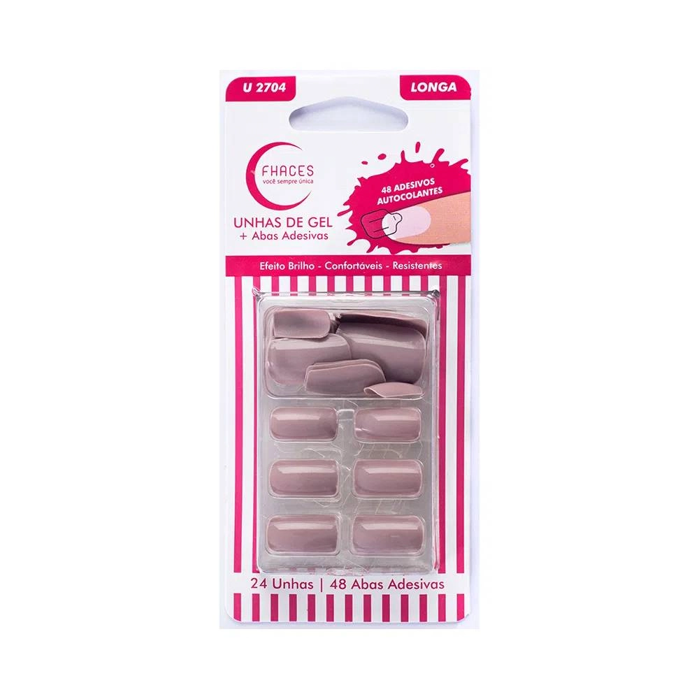 Unha Postica Fhaces Colors Longa Gel Poção Mágica 48un