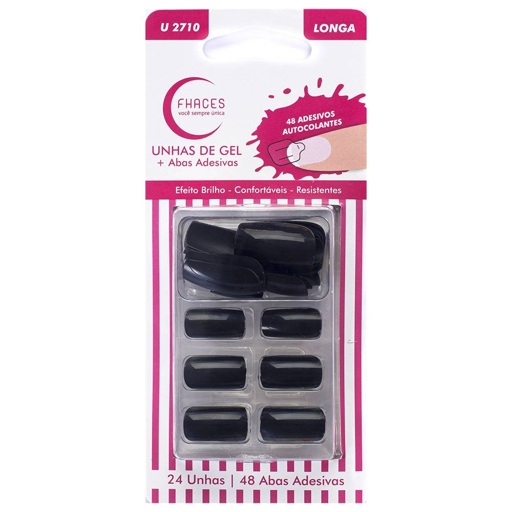 Unha Postica Fhaces Colors Longa Gel Universo 48un