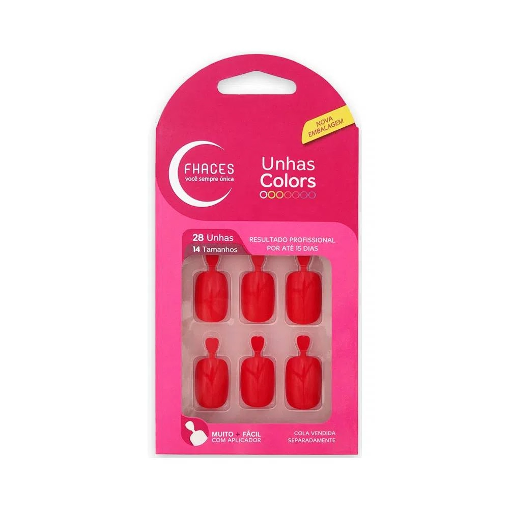 Unhas Fhaces Colors Rosa Pinkc/28