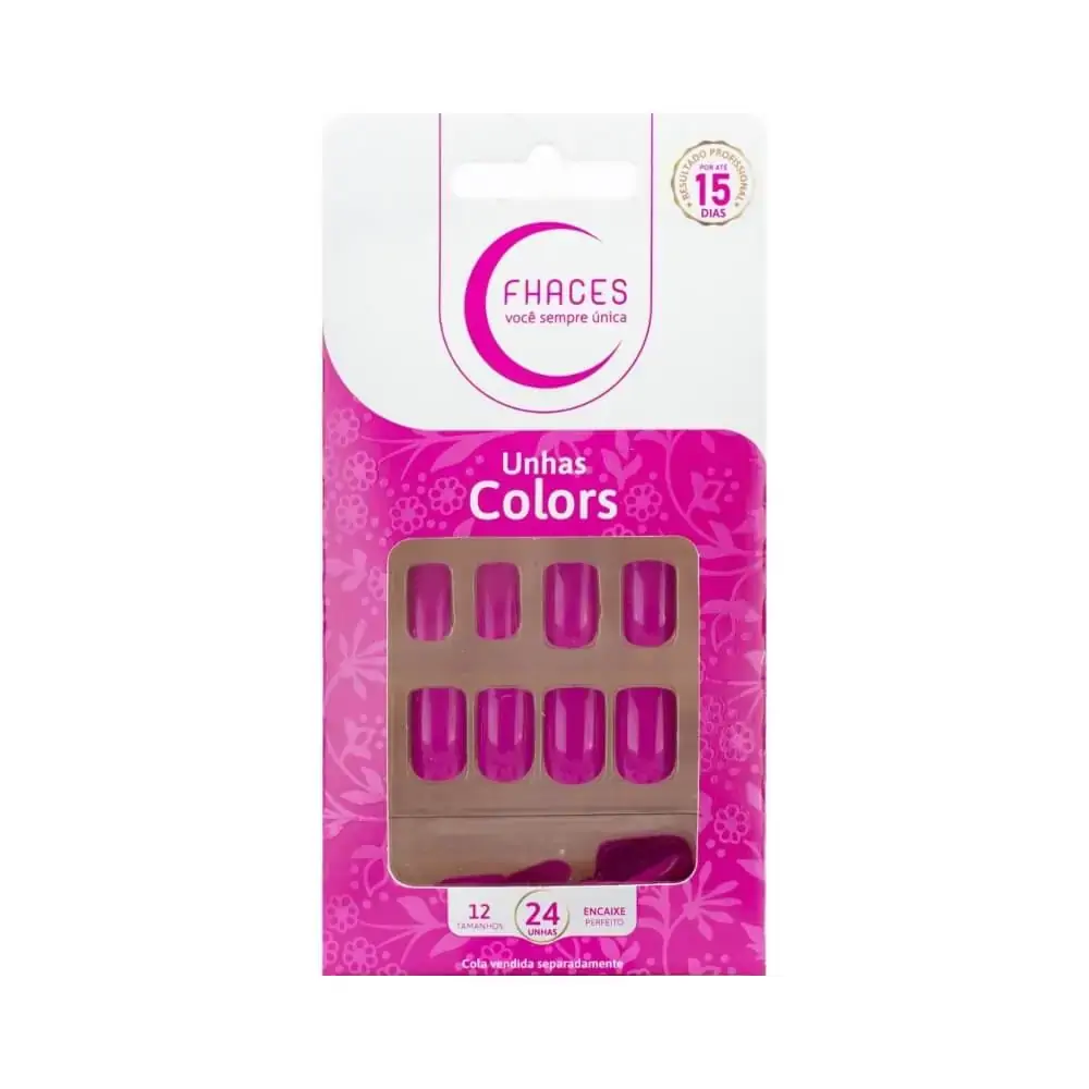Unha Postica Fhaces Colors Escarlate 24un