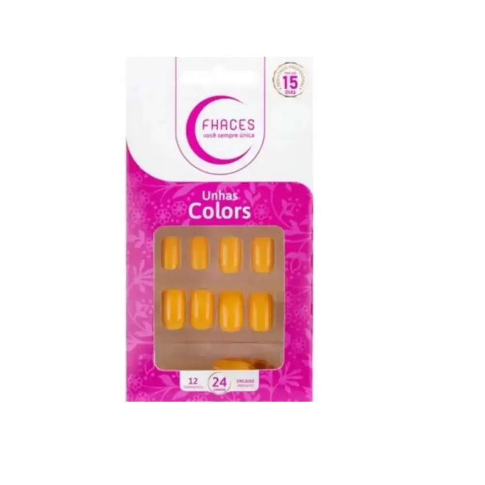 Unhas Fhaces Colors C/24 Por Do Sol