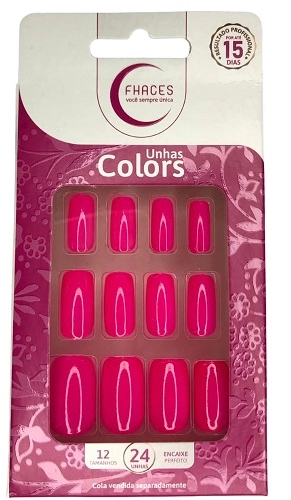 Unhas Fhaces Colors Neon C/24 Shock