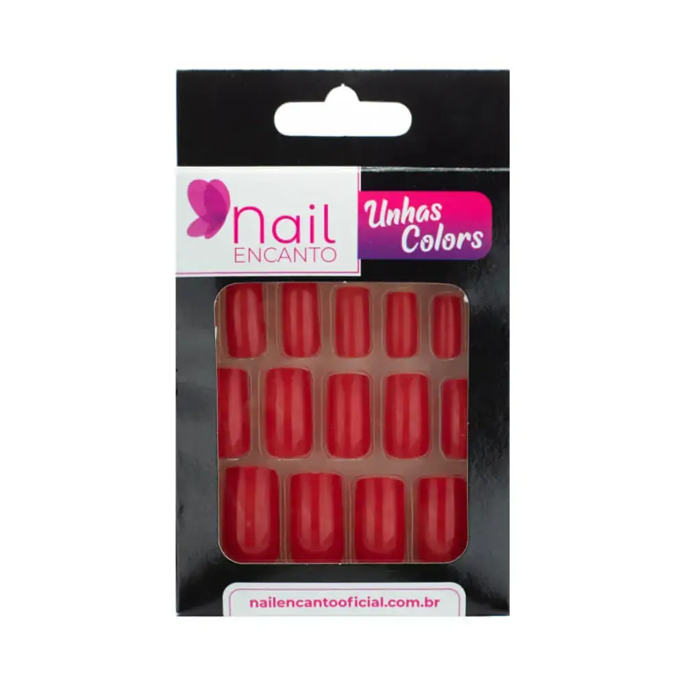 Unhas Fhaces Nail Encanto Colors Longa Vermelho