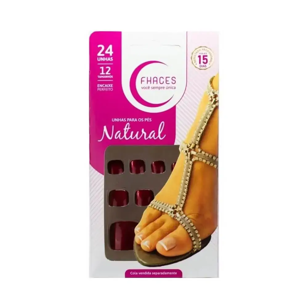 Unhas Fhaces P/pes Color Vermelho Metalico
