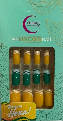 Unhas Fhaces Copa 2022 C/36 Verde/amarelo Pret A Porter