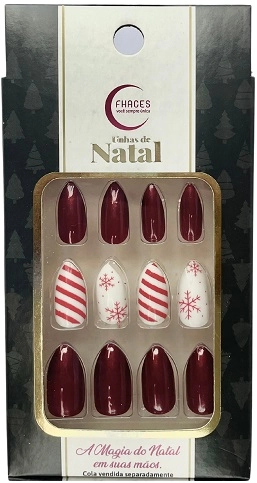 Unhas Fhaces De Natal C/36 Natal Classico