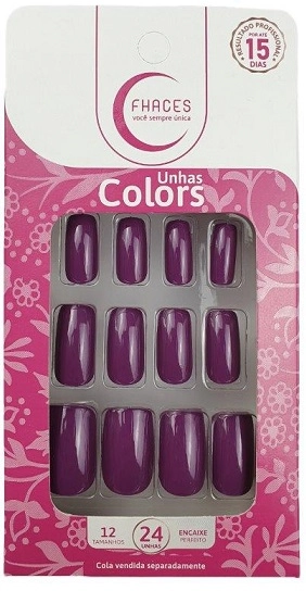 Unhas Fhaces Colors Classica C/24 Samba No Pe
