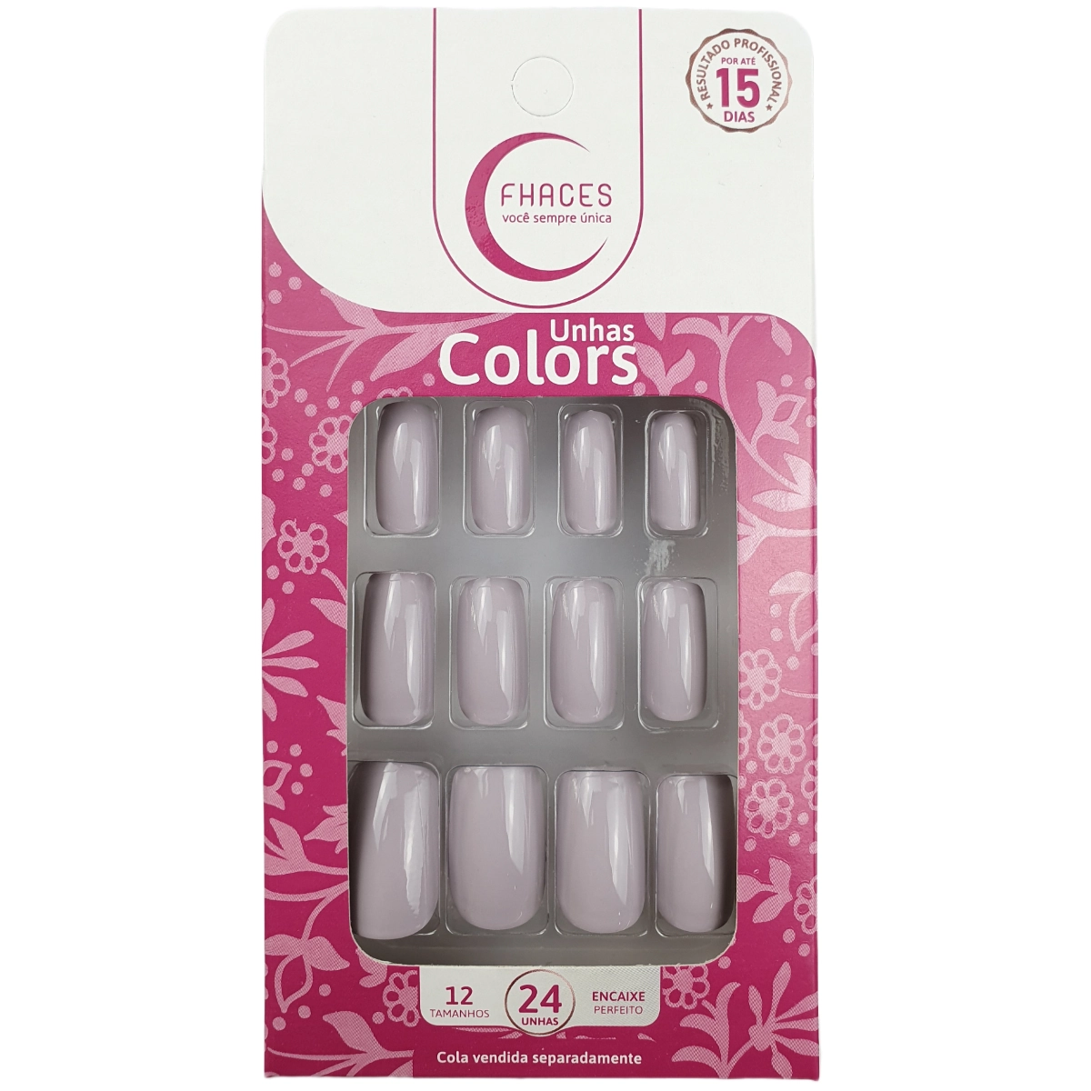 Unhas Posticas Fhaces Colors Classica Nude Tutu C/24un
