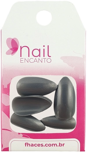Unhas Fhaces Nail Encanto Stiletto C/28 Prata