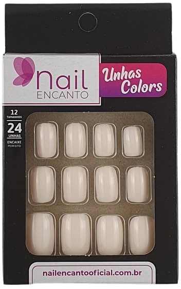 Unhas Fhaces Nail Encanto Colors Curta C/24 Rosa Neve