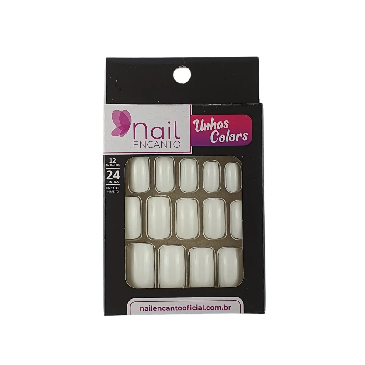 Unhas Fhaces Nail Encanto Colors Longa C/24 Branca