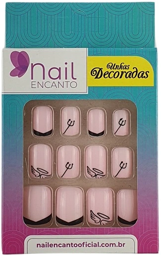 Unhas Fhaces Nail Encanto Decoradas C/24 Bem E Mal