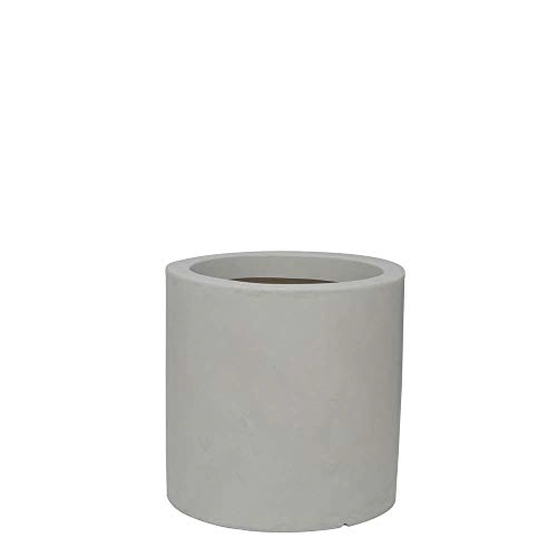 Vaso Vasart Cilindro Antique Branco 40x40cm