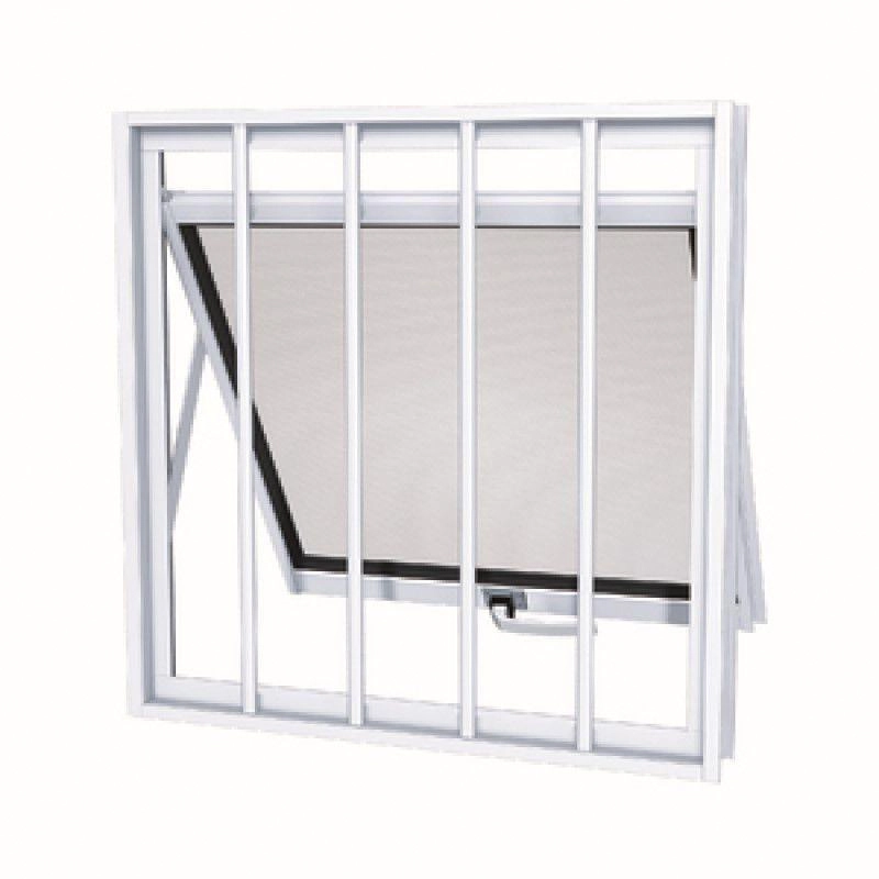 Janela Maxim Ar Alumínio Com Grade Maxx Branca - 50x50