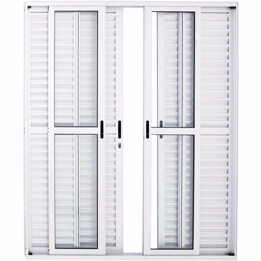 Porta Balcão Veneziana 06 Folhas Branco Maxx - 210x200