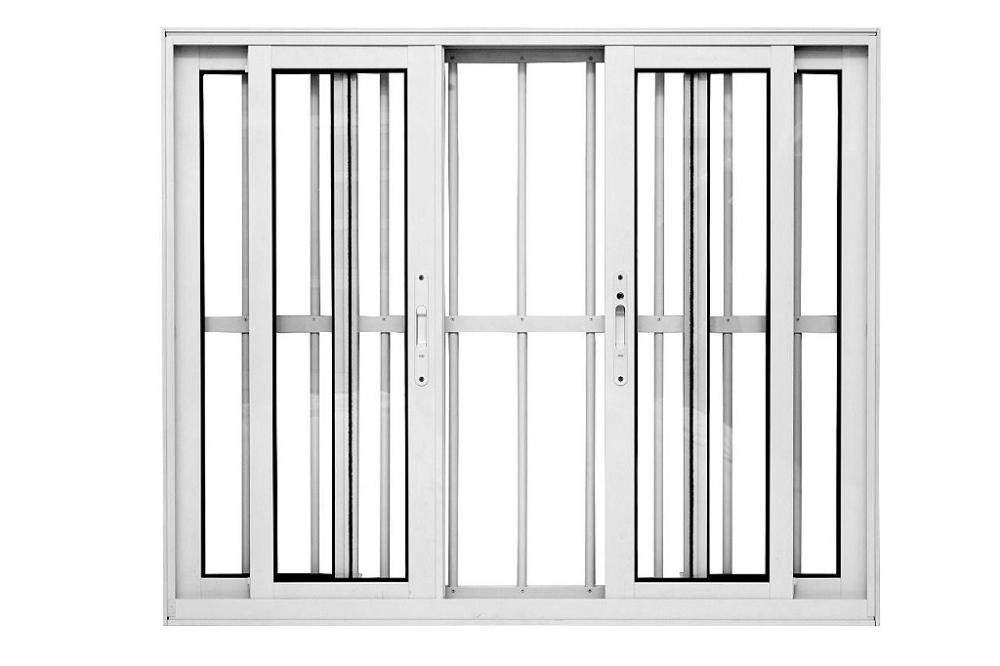 Janela De Alumínio 04 Folhas Branca Grade Maxx - 100x180