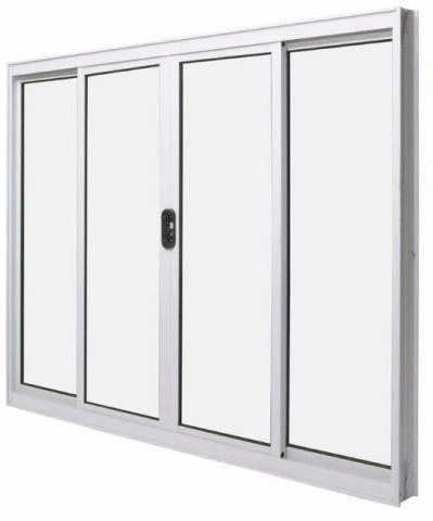 Janela De Alumínio 04 Folhas Classic Branca - 120x120