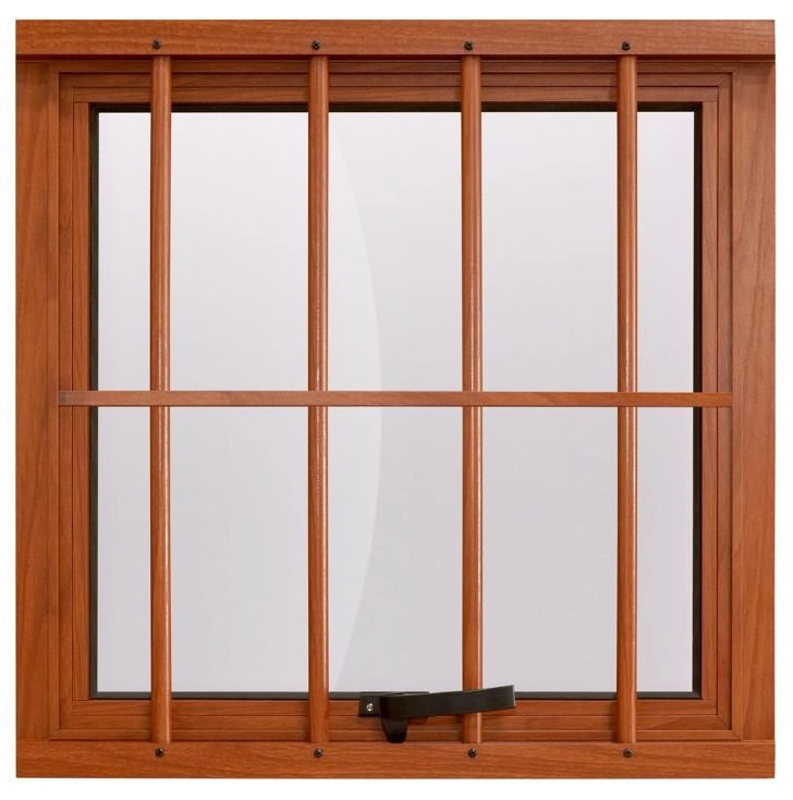 Janela Maxim Ar Alumínio Com Grade Maxx Madeiro - 60x60