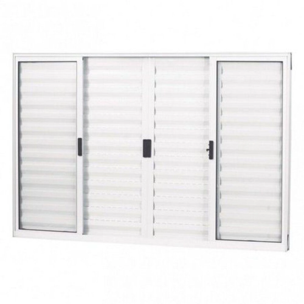 Janela De Alumínio Veneziana 06 Folhas Branca - 100x180