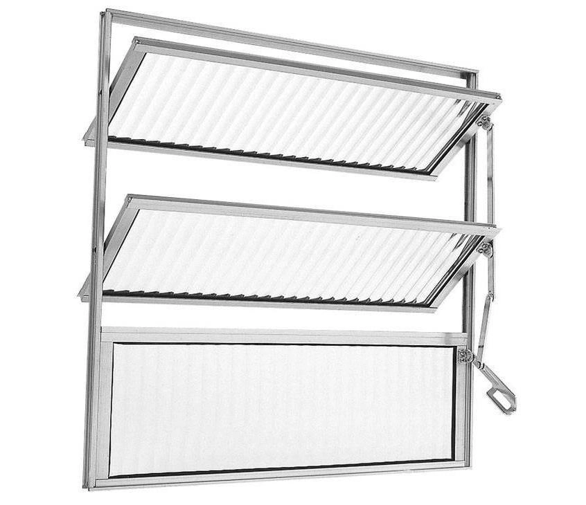 Vitro Basculante Em Alumínio Classic Brilhante - 60x60