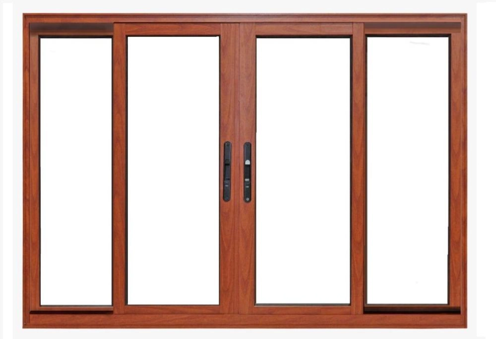 Janela De Alumínio 04 Folhas Madeirado Maxx - 120x120