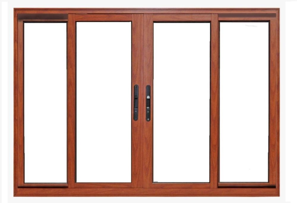 Janela De Alumínio 04 Folhas Madeirado Maxx - 100x180