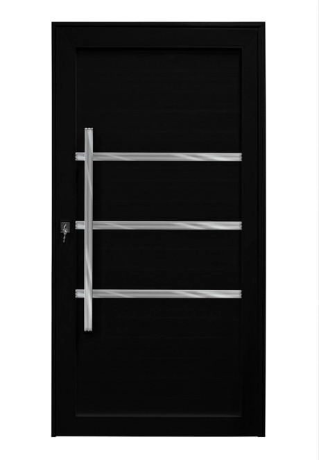 Porta Pivotante Com Friso Lambril Preto Esquerda 230x110
