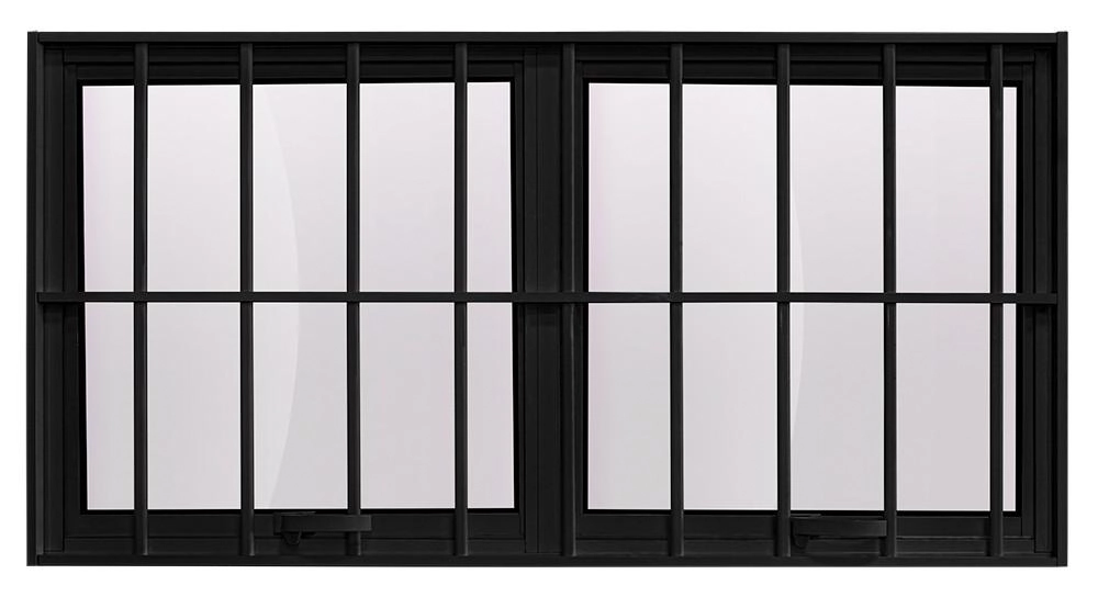 Maxim Ar 2 Seções Em Alumínio Com Grade Premium Preto - 80x150