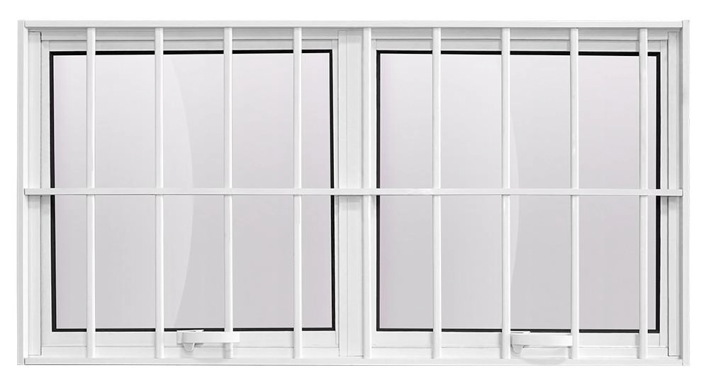Maxim Ar 2 Seções Em Alumínio Com Grade Premium Branco - 80x150
