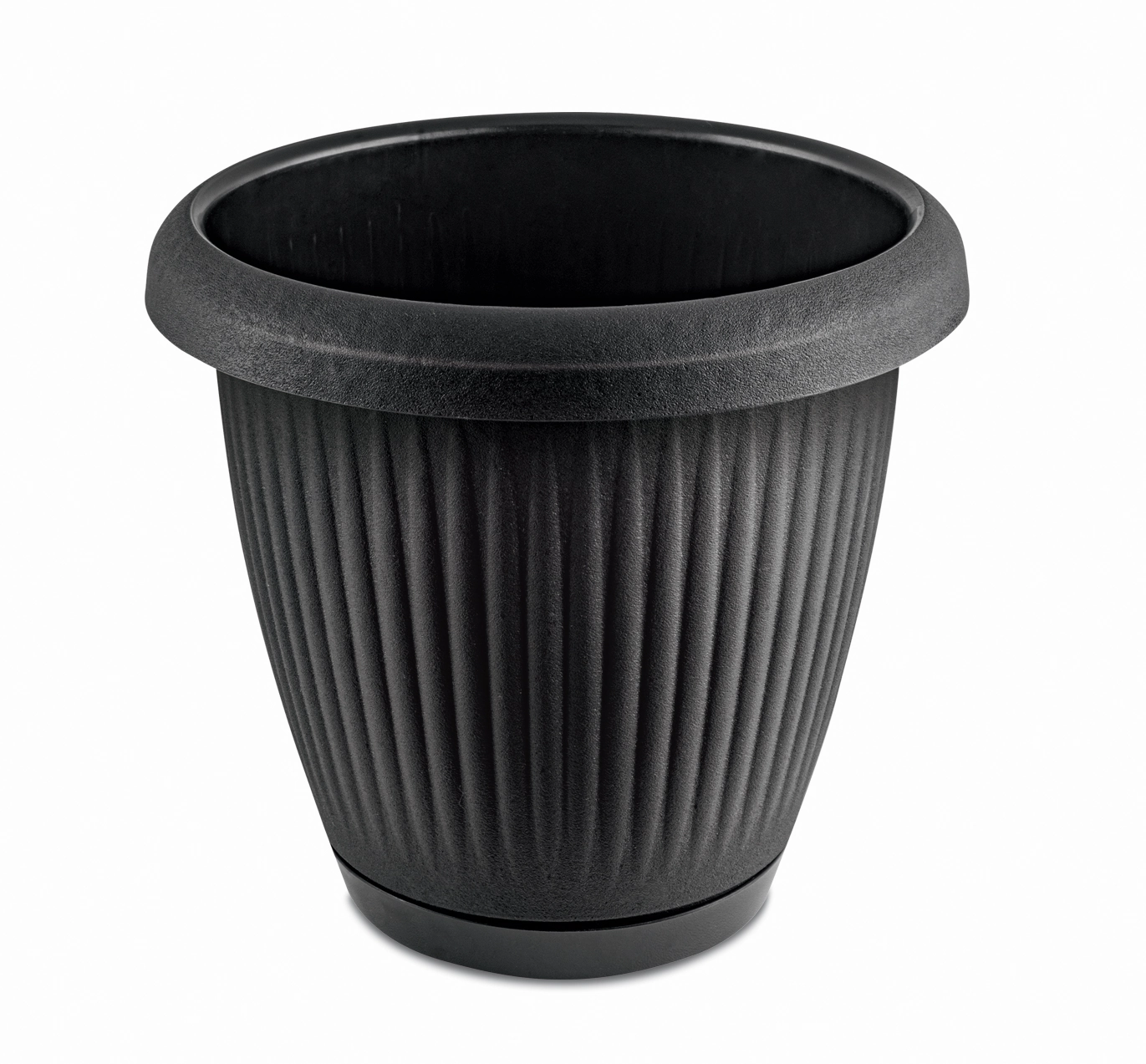 Kit Vaso Prato Redondo Preto 8l 911 Usual