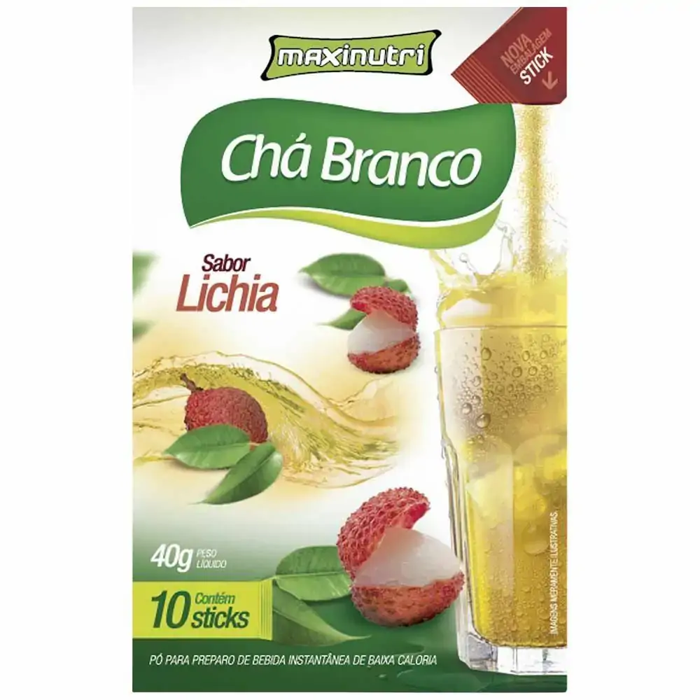 Cha Branco Lichia 10 Sticks Maxinutri