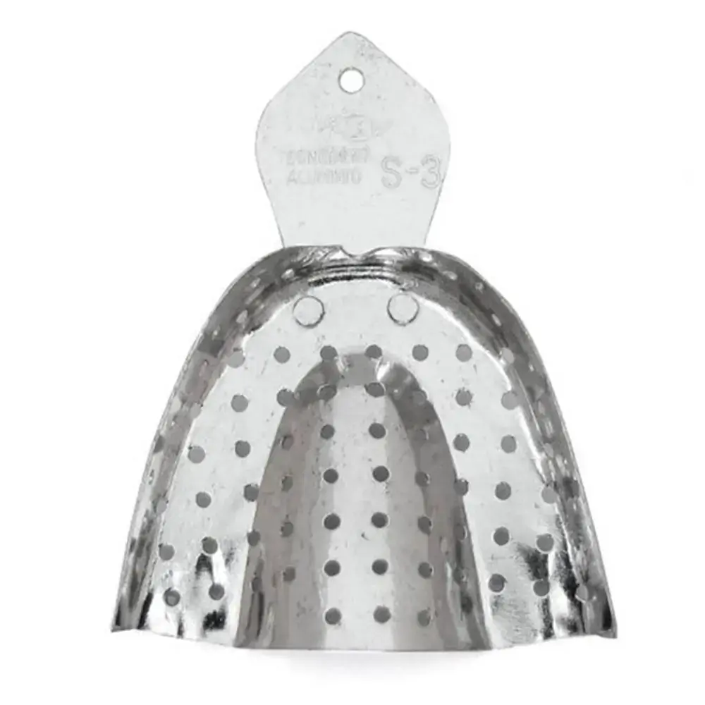 Moldeira Avulsa Perfurada Adulto Inox S-3 Dentado - Tecnodent