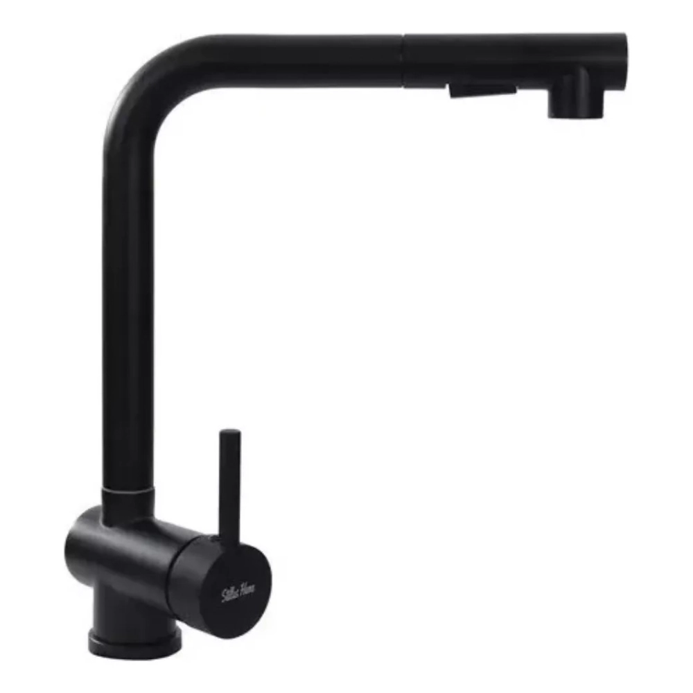 Torneira Gourmet Elleganto Tor010 Preta Fosca Monocomando Preto Fosco