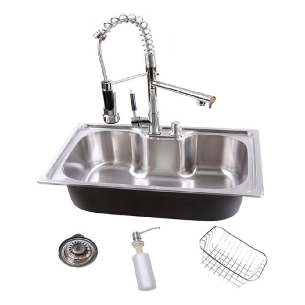 Kit Cuba Torneira Stillus Home Inox 50x40cm Gourmet Prata