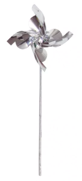 Catavento Metal Prata Grande
