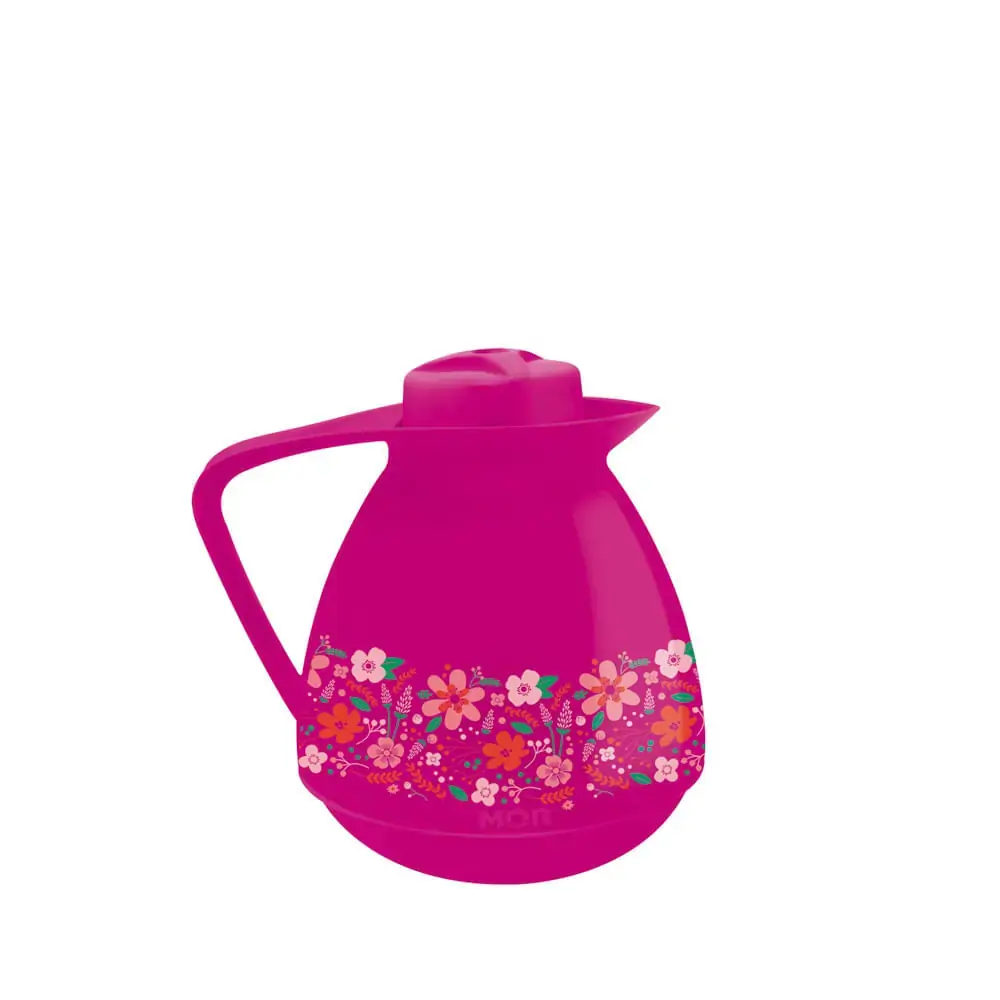 Bule Mor 650ml Amare Decorado Rosa