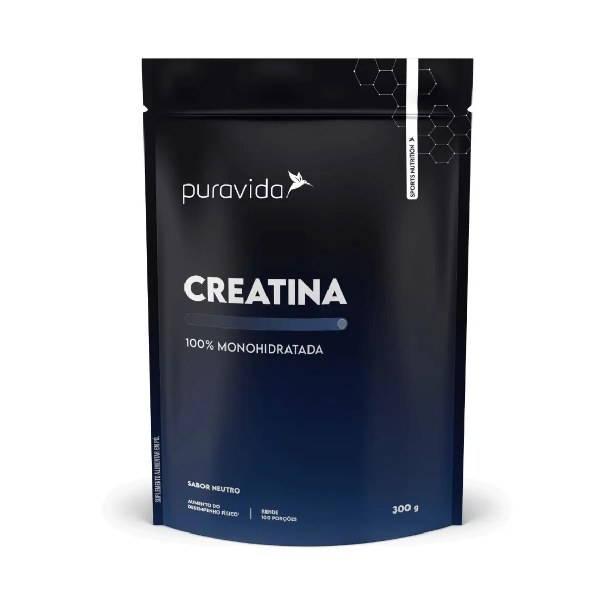Creatina Pó Neutro Puravida Pouch 300g