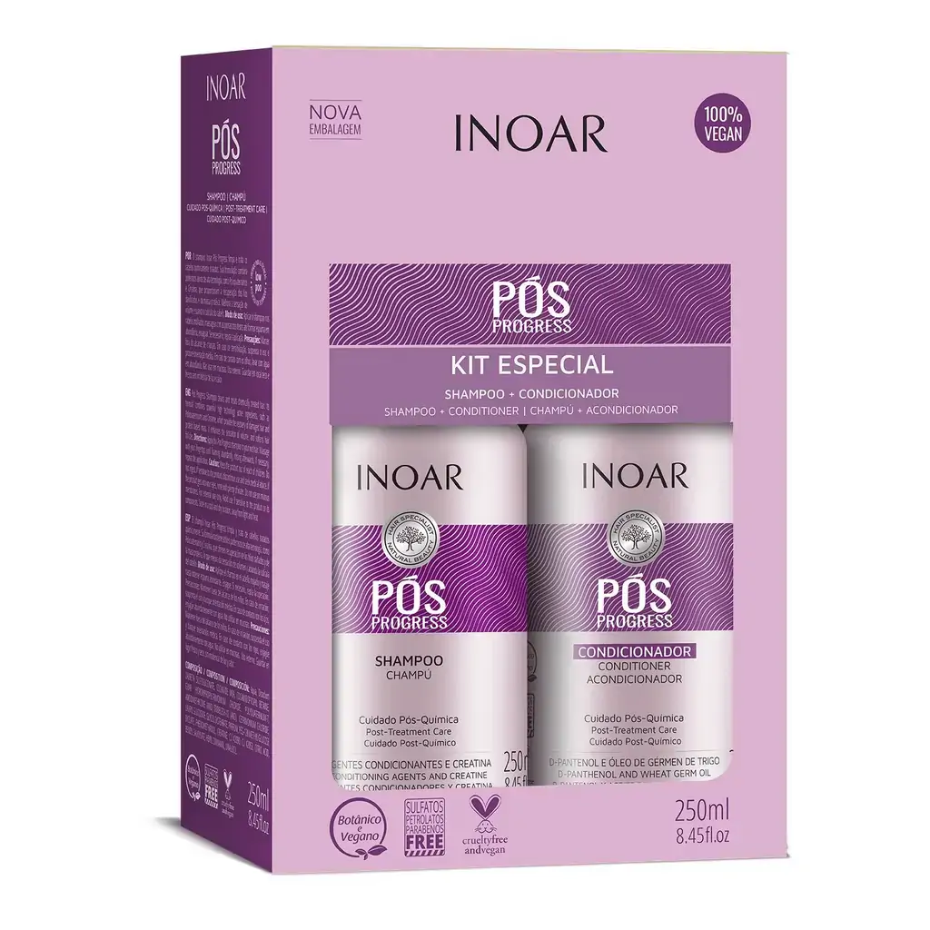 Kit Sh Co Inoar 250ml Pós Progressiva Unit
