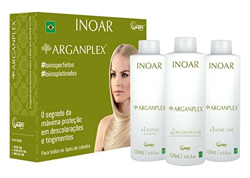 Inoar Arganplex Argan Oil Home Hair Treatment Set 120ml X 3