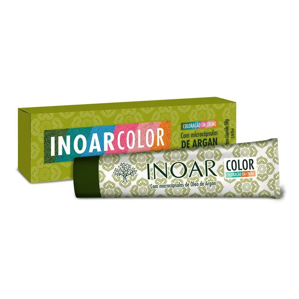 Coloracao Individual Permanente Inoar Color System 7.11 Louro Medio Cinza Intenso 50g