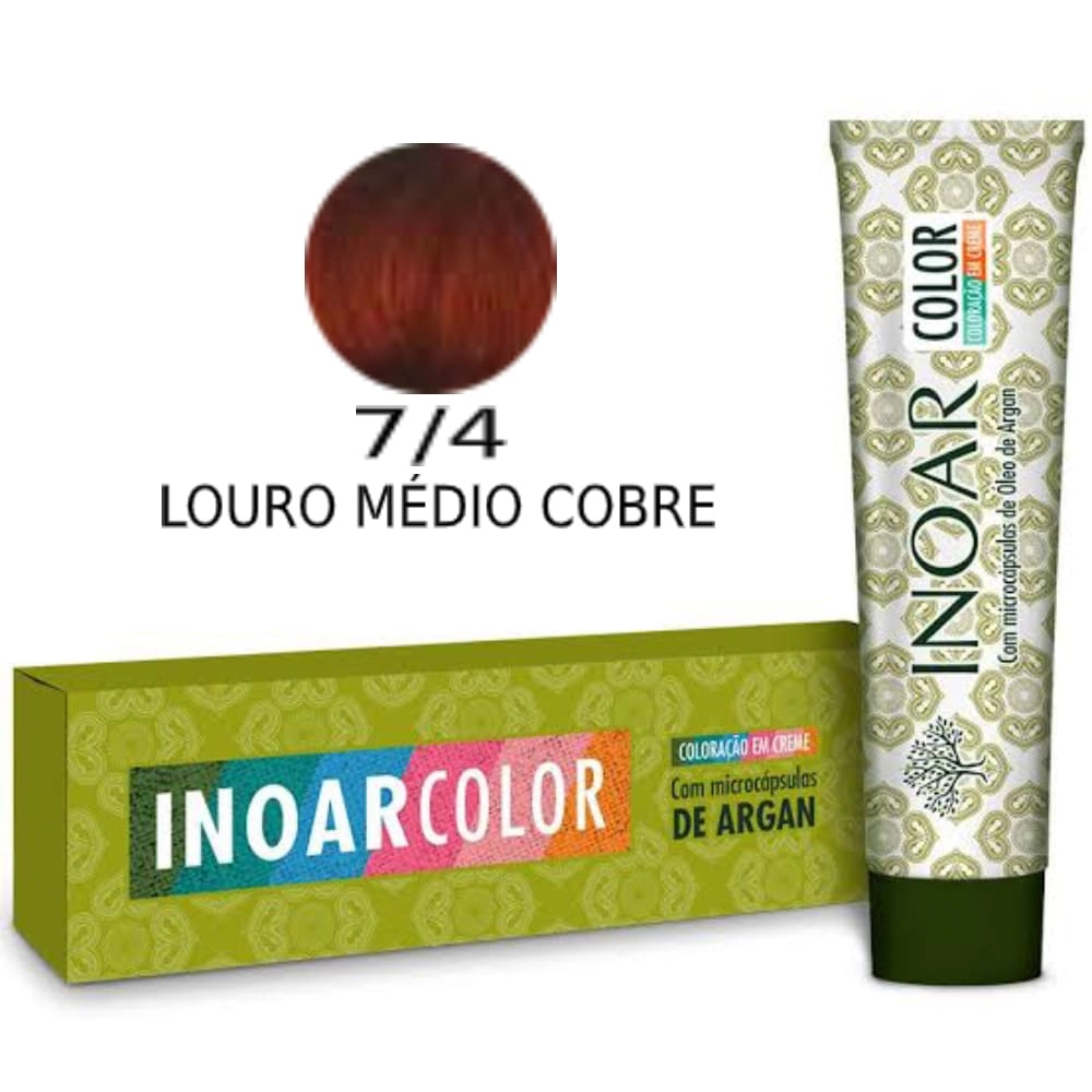 Tint Inoar 7.4 Louro Medio Cobre Color System