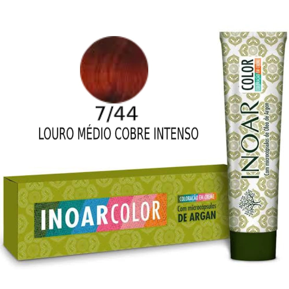 Inoar Color System 7/44 Louro Medio Cobre Intenso Lote: D292307 Valid.: 30/04/2023