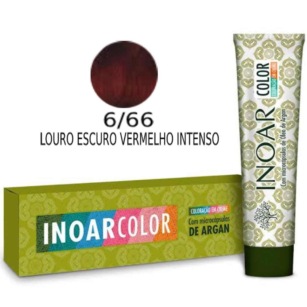 Tint.inoar Creme 50g 6.66 Louro Esc.verm.in Coloração Pc Cod. Sku: 7898581086604