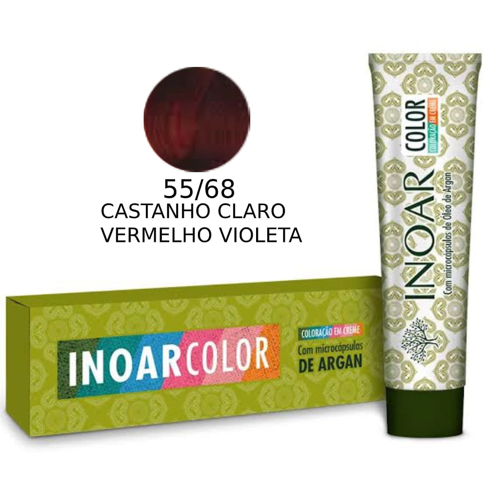 Inoar Color System 55/68 Castanho Claro Vermelho Violeta Lote: B152307 Valid.: 02/02/2023