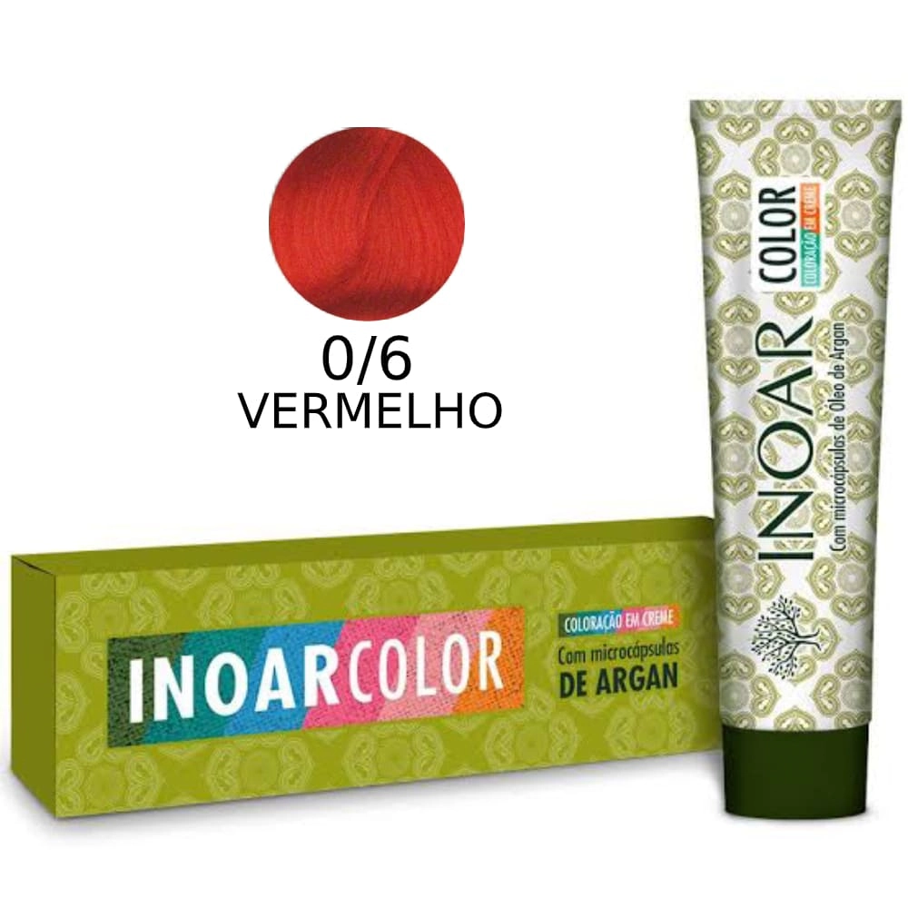 Tintura Inoar Color System Vermelho 0/6 50g