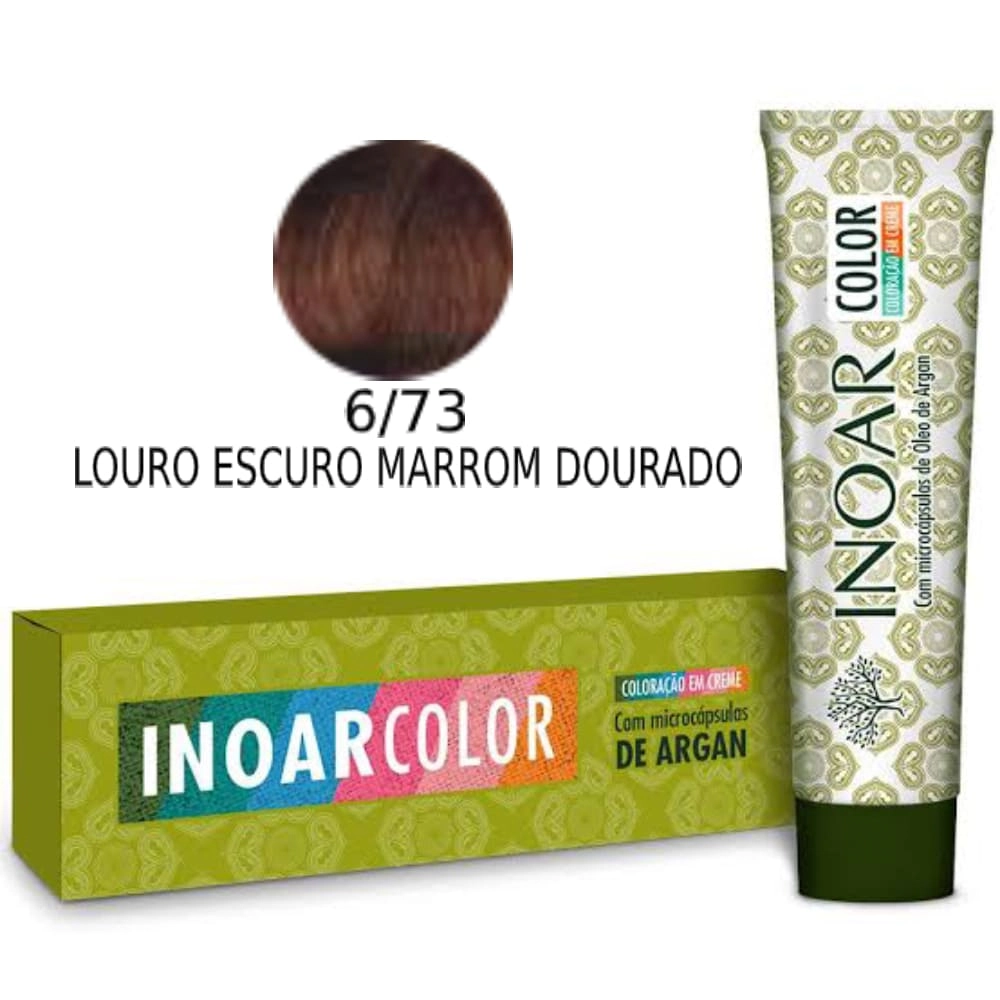 Inoar Color System 6/73 Louro Escuro Marrom Dourado Lote: L082105 Valid.: 01/11/2021