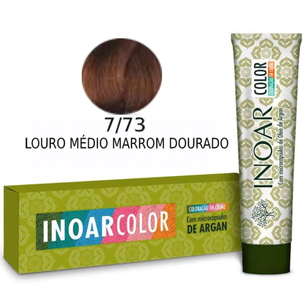 Inoar Color System 7/73 Louro Medio Marrom Dourado Lote: H222205 Valid.: 01/08/2022