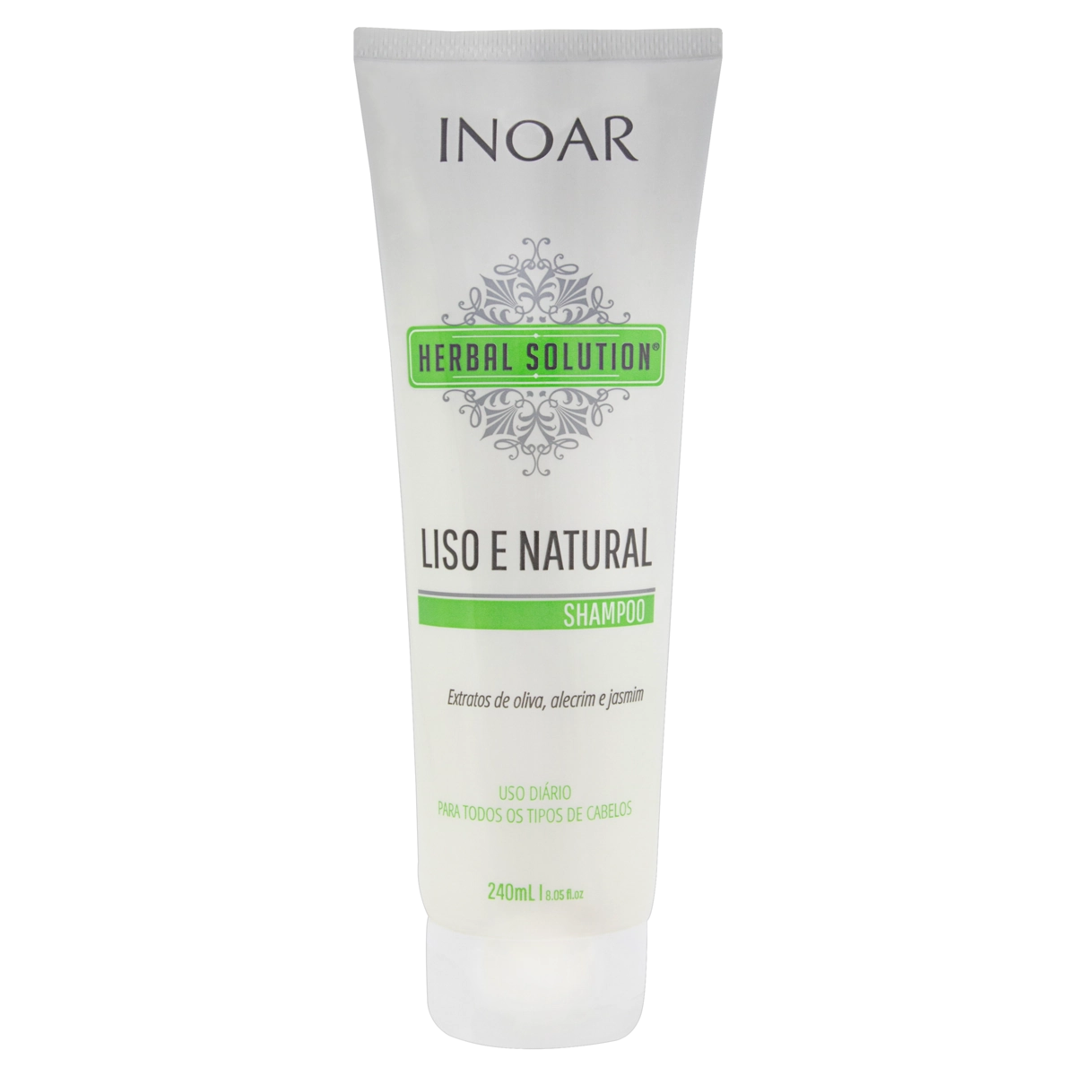 Shampoo Inoar Herbal Solution Liso E Natural Bisnaga 240ml